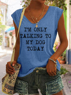 Women's V-neck printed short sleeve T-shirt by Plush Fashion Hub, loose fit, available in multiple colors, front view.