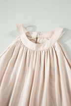 Light blue Ensley Loose Halter Summer Maxi Dress by Threaded Pear featuring a flowing, relaxed fit and halter neckline.