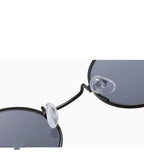 Retro round gothic sunglasses by FitiqueFit with steampunk-inspired design and metal frames, perfect for vintage fashion styles.