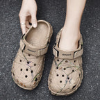 Men's printed round toe sandals by Trendsi, showcasing stylish footwear with a comfortable round toe design and printed pattern.