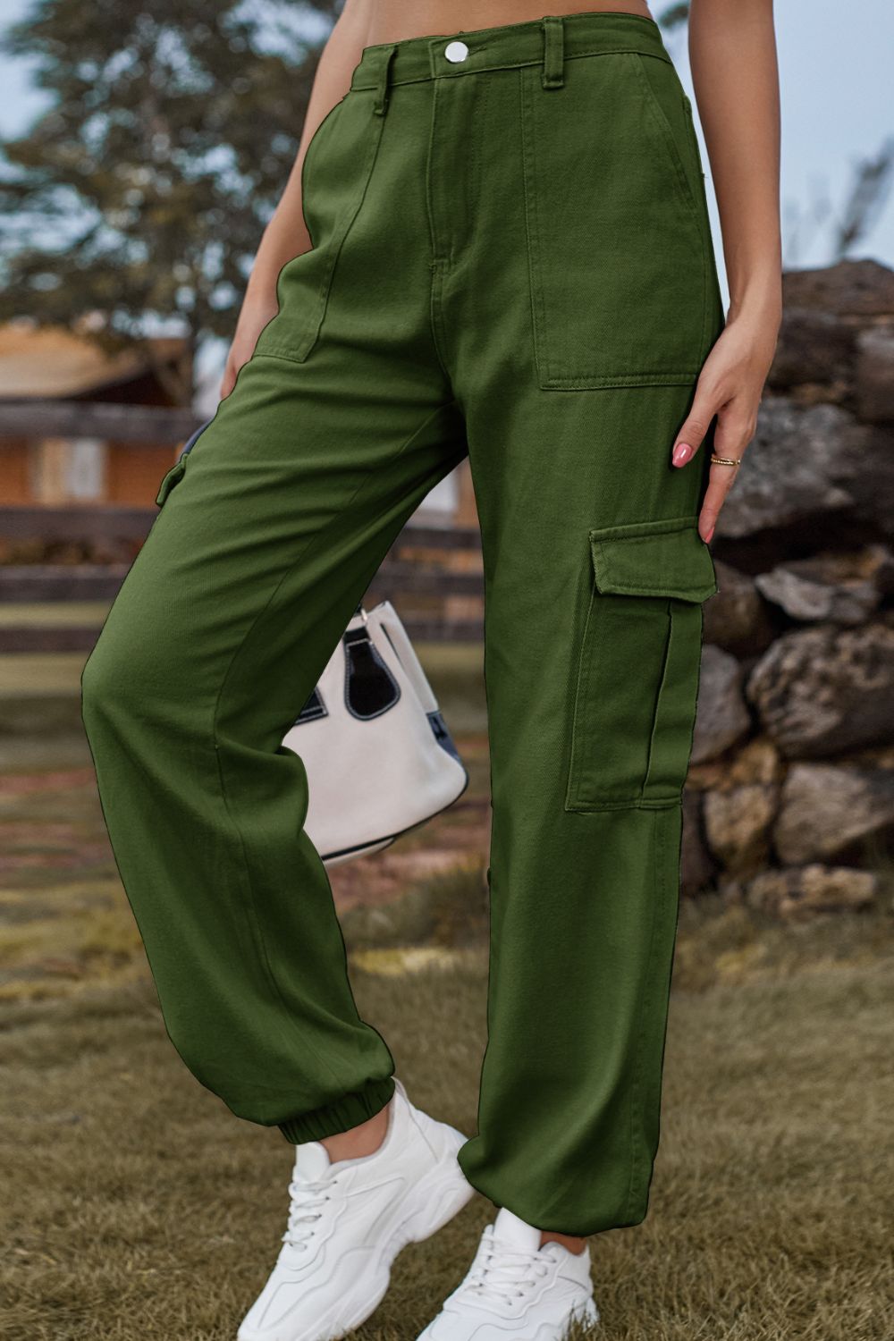 Plush Fashion Shop denim long jeans with front and back pockets, casual fit, and classic blue denim fabric.