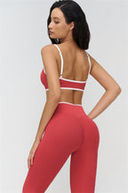 Fitglutes Activewear Crave Contrast Sports Bra and Leggings 2-piece set featuring black and white color blocks for workout comfort