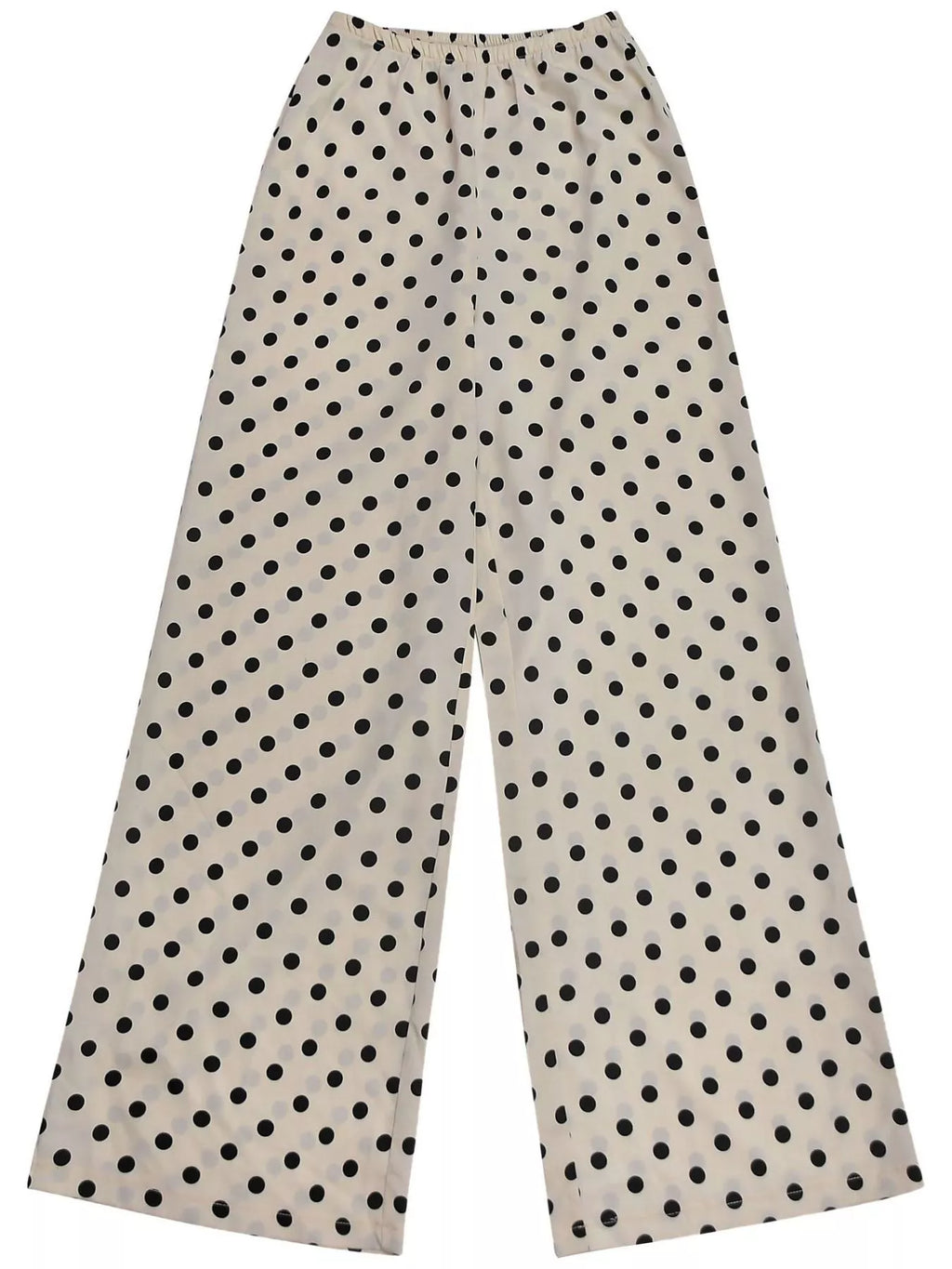 Polka dot halter neck cami and fringe trim pants set with rings detail from Trendsi, stylish and trendy women's fashion outfit.