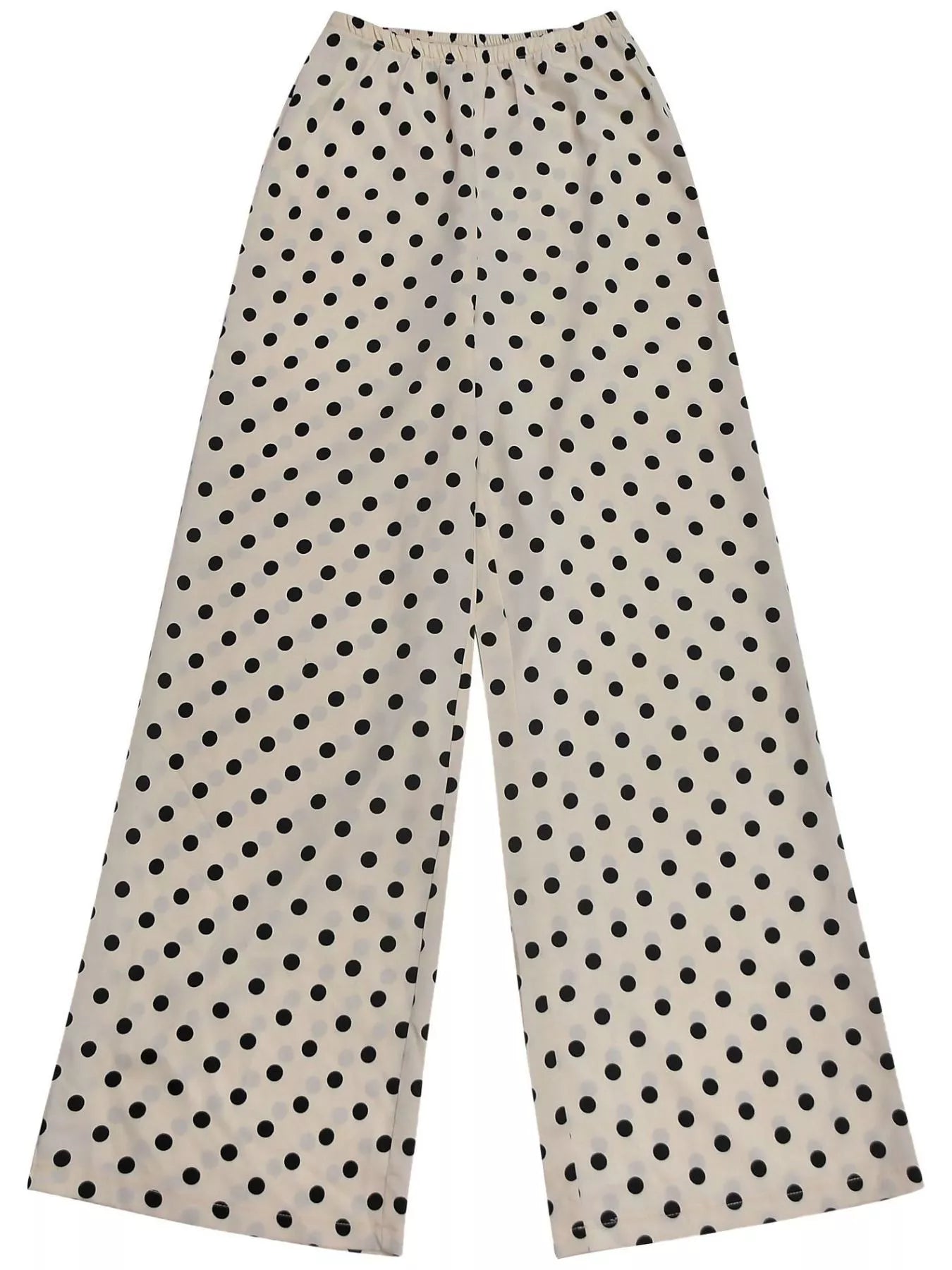 Polka dot halter neck cami and fringe trim pants set with rings detail from Trendsi, stylish and trendy women's fashion outfit.