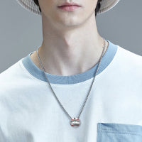 Sterling silver baseball pendant necklace with charm, 925 silver, featuring a detailed baseball design on a sleek chain.