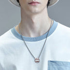 Sterling silver baseball pendant necklace with charm, 925 silver, featuring a detailed baseball design on a sleek chain.