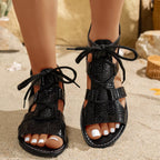 Shopimist open toe flats sandals with sleek design, featuring comfortable straps and a stylish finish for casual wear.
