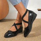 FitiqueFit elastic band platform wedge pumps in EU sizes 35–43, with stylish heels and available in six colors.
