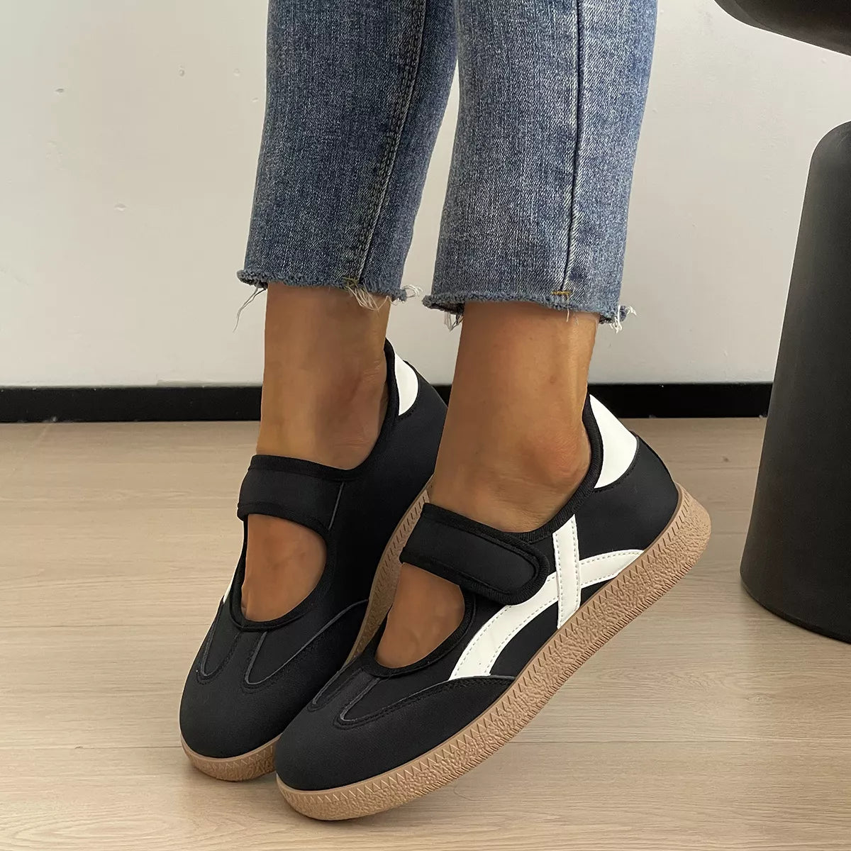 Plush Fashion Hub round toe slip-on shoes in a stylish design, perfect for casual and everyday wear.