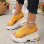 Shopimist peep toe platform sandals featuring high heels, open toes, and stylish design with ankle straps.