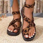 Shopimist toe loop flats sandals with elegant straps and comfortable sole, perfect for casual summer wear.