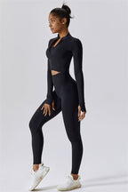 Fitglutes Activewear Eloise 3-piece matching set with sports bra, leggings, and jacket for gym and workout sessions.