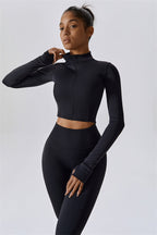 Fitglutes Activewear Eloise jacket, sports bra, and leggings 3-piece matching set for gym and workout activities.