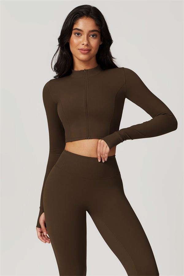 Fitglutes Activewear Eloise Jacket Sports Bra Leggings 3-piece matching set, featuring a stylish jacket, supportive sports bra, and leggings.