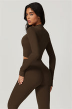 Fitglutes Activewear Eloise 3-piece matching set with sports bra, leggings, and jacket, ideal for gym and workout sessions.