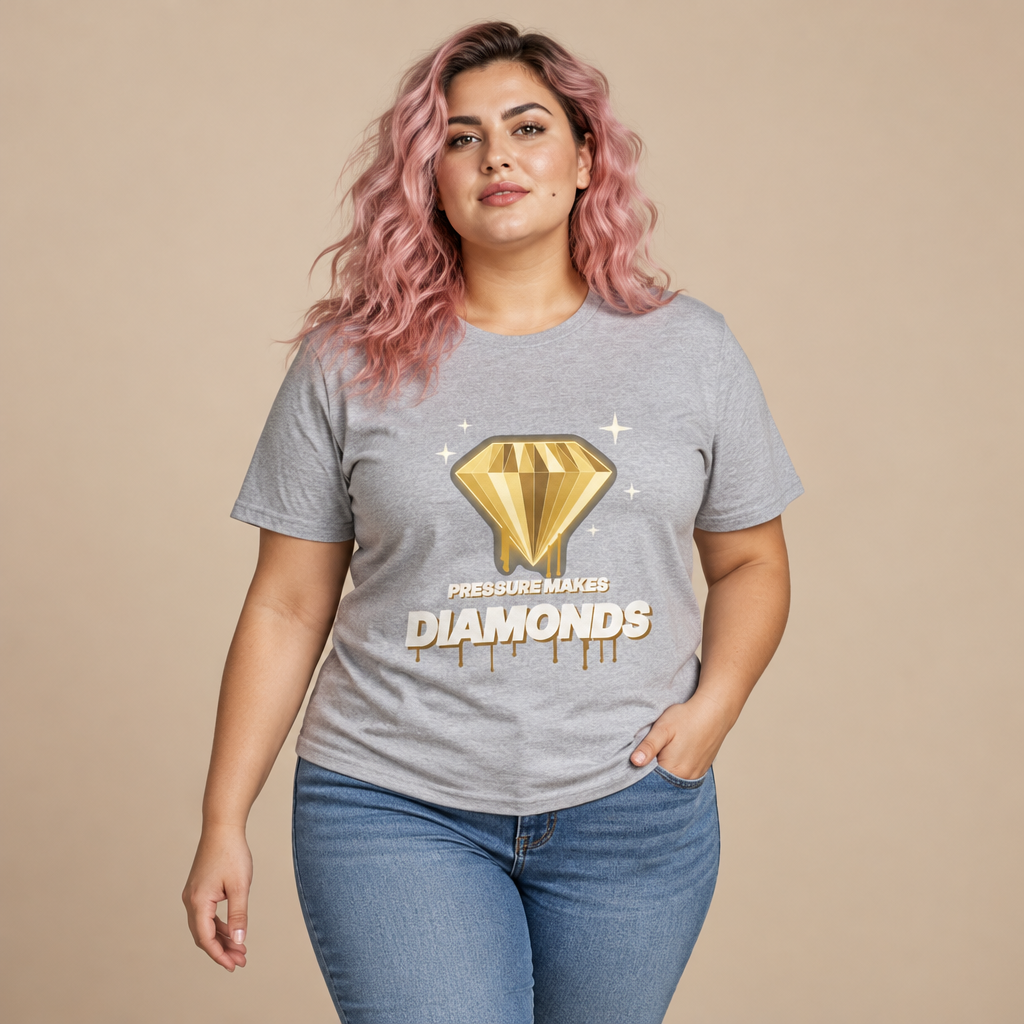Pressure Makes Diamonds Tee – Black & Gold Streetwear