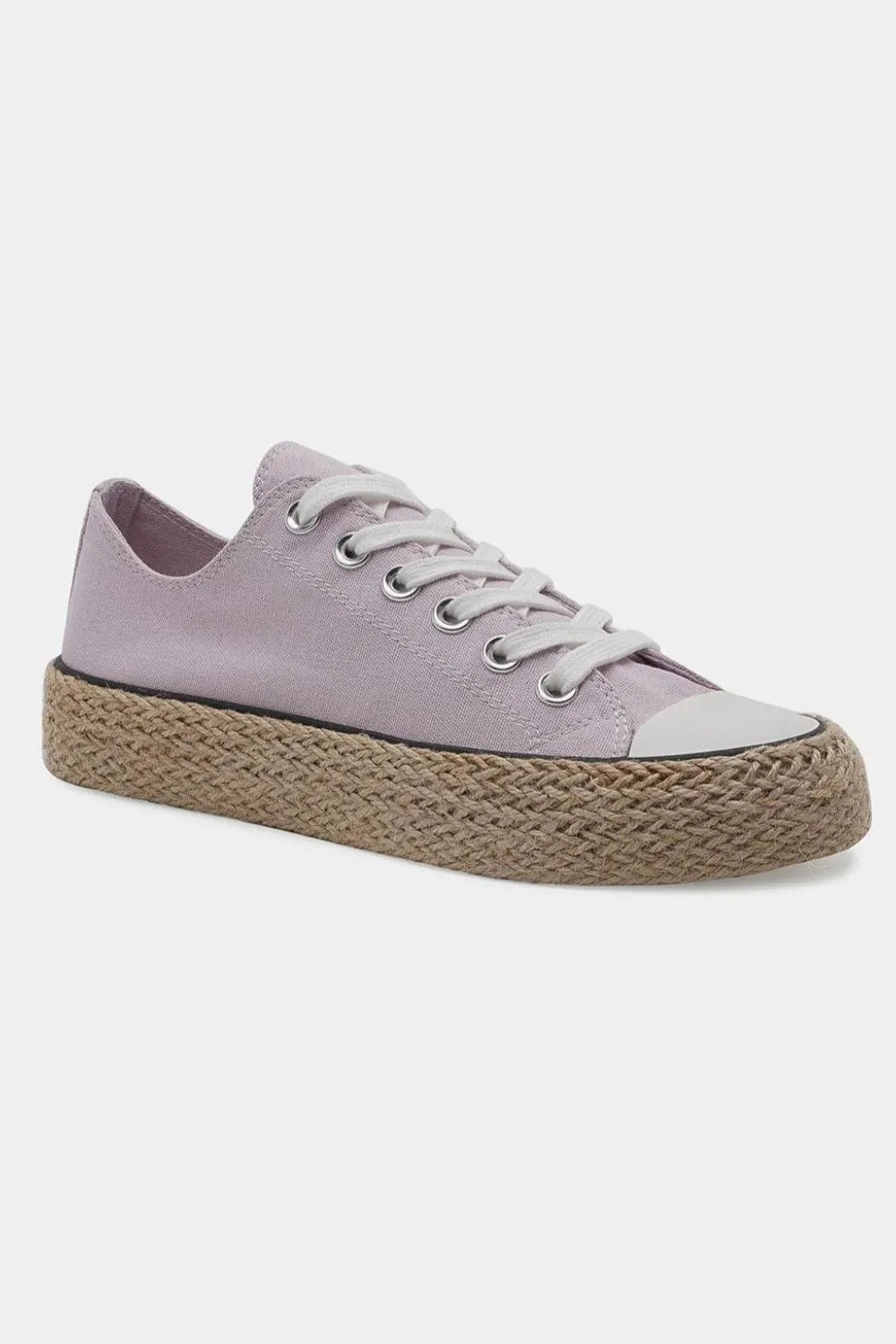 Beast Fashion lace-up woven espadrille sole sneakers by Trendsi, featuring stylish woven fabric and casual sneaker design.