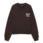 Women's Printed Long Sleeve Casual Pullover Hoodie in Coffee Brown