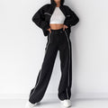Relaxed Tie-Waist Hoodie Tracksuit Set