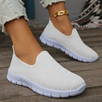 Women's breathable mesh slip-on casual walking flats by Trendsi, lightweight and comfortable shoe for everyday wear.