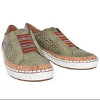 Large size casual women's canvas loafers by Plush Fashion Hub, European and American style, featuring comfortable slip-on design.
