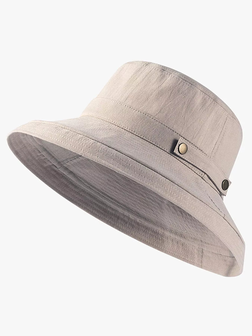 Trendsi classic cotton wide brim sun hat with breathable fabric, perfect for summer beach days, shown on a model.