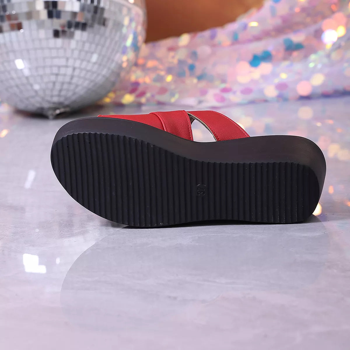Shopimist open toe wedge sandals with cork platform and ankle strap, featuring a stylish and comfortable design.