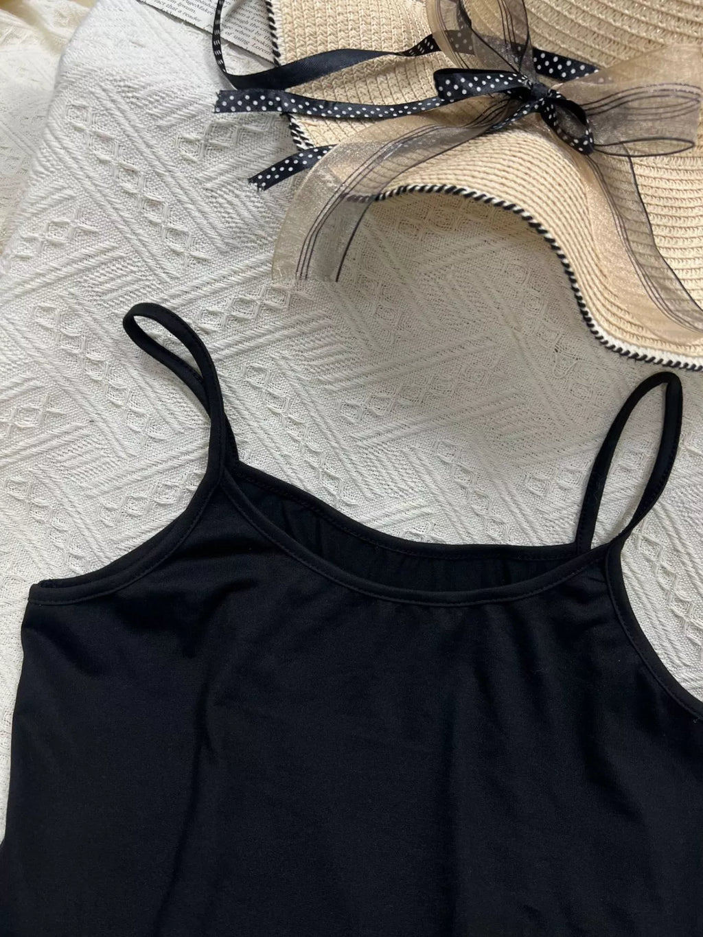 Solid color scoop neck cami tank top by Plush Fashion Hub, featuring a simple, stylish design and comfortable fit.