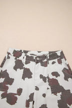 Cow Spots Printed Multi Pocketed Jeans