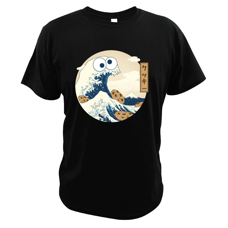 Streetwear classic cotton short-sleeve T-shirt by FitiqueFit, shown in a casual fit with a round neckline and short sleeves.