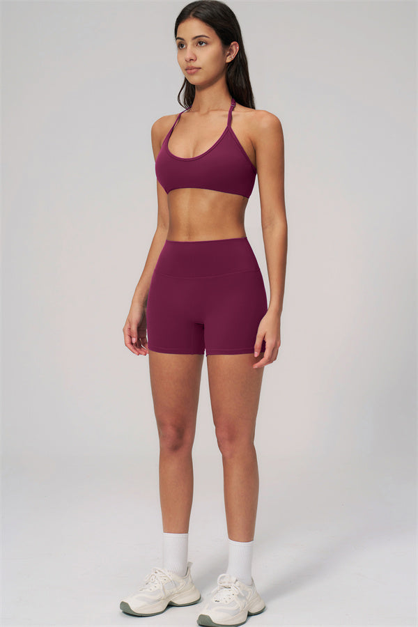 Fitglutes Activewear Rapture sports bra and shorts 2-piece set, stretchy gymwear with a sleek design for workout comfort.