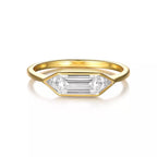Sterling silver ring featuring a 1 carat moissanite gemstone, designed with elegant craftsmanship and a classic style.