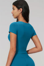 Fitglutes Activewear Rapture T-shirt and shorts 2-piece set, sporty gymwear and workout clothes, casual fitness outfit.