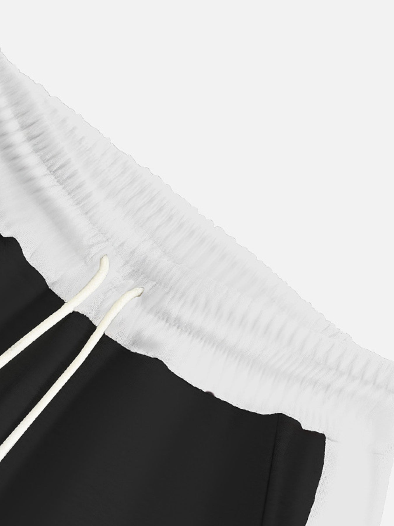 Plus size men's sweatpants by Trendsi with contrast stripe drawstring waistband and relaxed fit, shown in the image.
