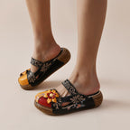 Colorful Plush Fashion Hub summer flat toe sandals with thick bottoms and candy-colored design for ladies.