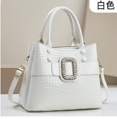 Lizard Patterned Mini Bucket Crossbody Bag with Zipper