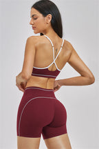 Fitglutes Activewear sports bra and shorts 2-piece set, breathable gymwear and workout clothes designed for active fitness routines.