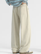Men's plus size casual loose-fit drawstring pants by Shopimist, showing navy blue fabric with relaxed fit and adjustable waistband.