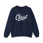 Unisex Christ sweatshirt with Colossians 3:17 inspirational quote, featuring a crewneck design from Wear Your Worship.
