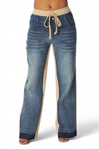 April Straight Leg Denim Jean Sweatpants from The House of Stylez, casual pants with a relaxed fit and classic denim look.
