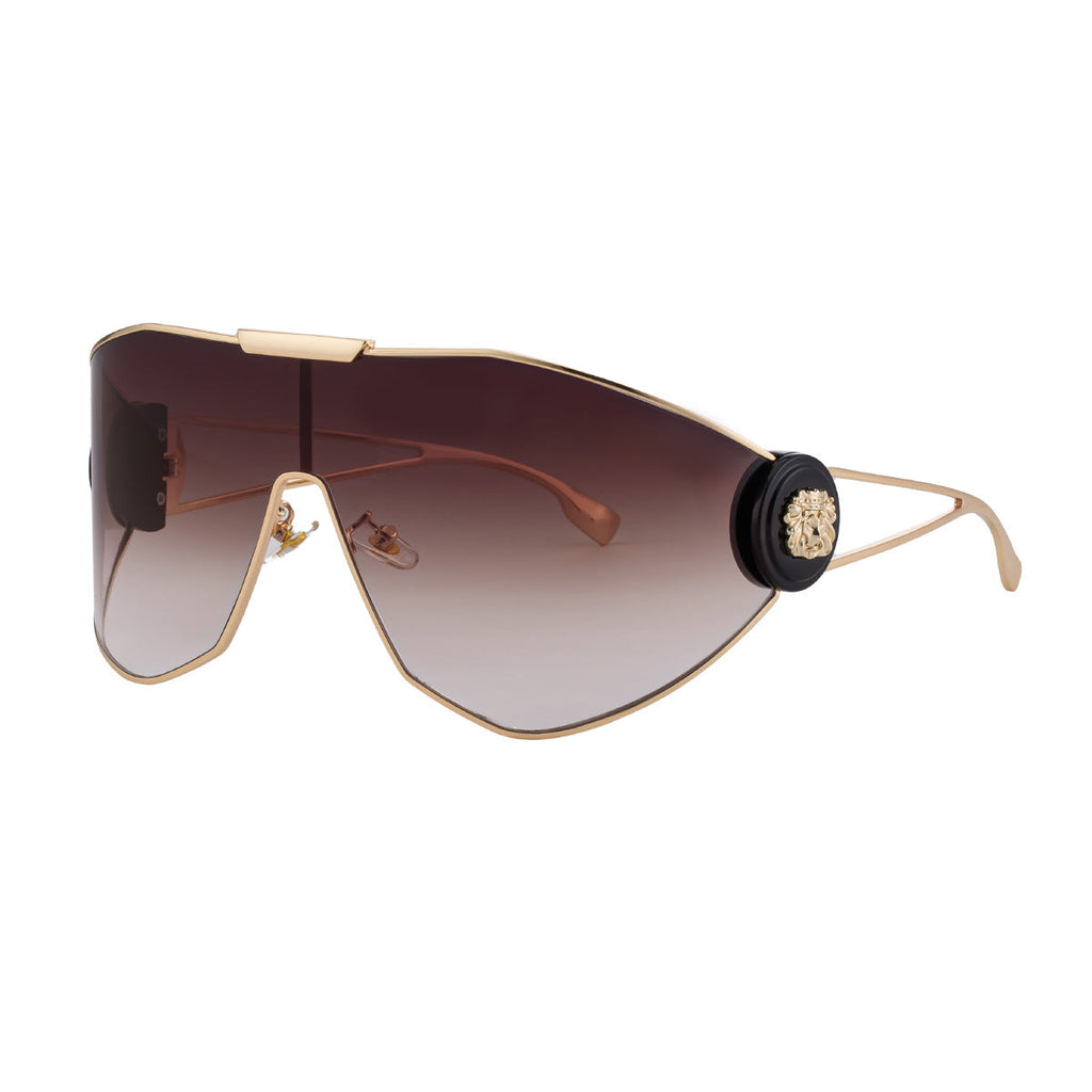 Women's FitiqueFit full-frame aviator sunglasses with integrated UV protection lenses, stylish and sun-safe eyewear.