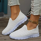 Women's breathable mesh slip-on casual walking flats by Trendsi, featuring lightweight comfort and easy slip-on design.