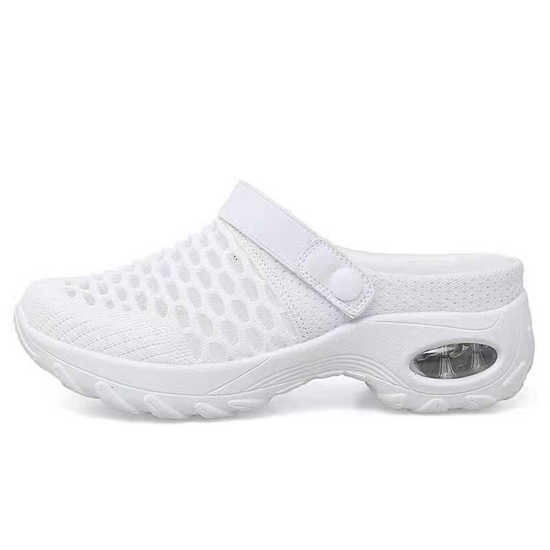 Plush Fashion Hub women's breathable slip-on sandals with light air cushion soles, perfect for spring and summer daily wear.