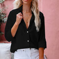 FitiqueFit casual long sleeve button-front shirt, simple and elegant design, ideal for everyday wear, in a classic style.