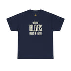 Black We The Believers Christian T-Shirt by Wear Your Worship featuring faith-themed graphic design and streetwear style.