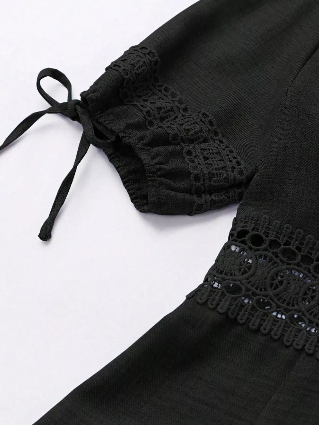 Shopimist lace detail v-neck mini dress featuring delicate lace accents and a stylish V-neck design for a chic, feminine look.