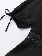 Shopimist lace detail v-neck mini dress featuring delicate lace accents and a stylish V-neck design for a chic, feminine look.