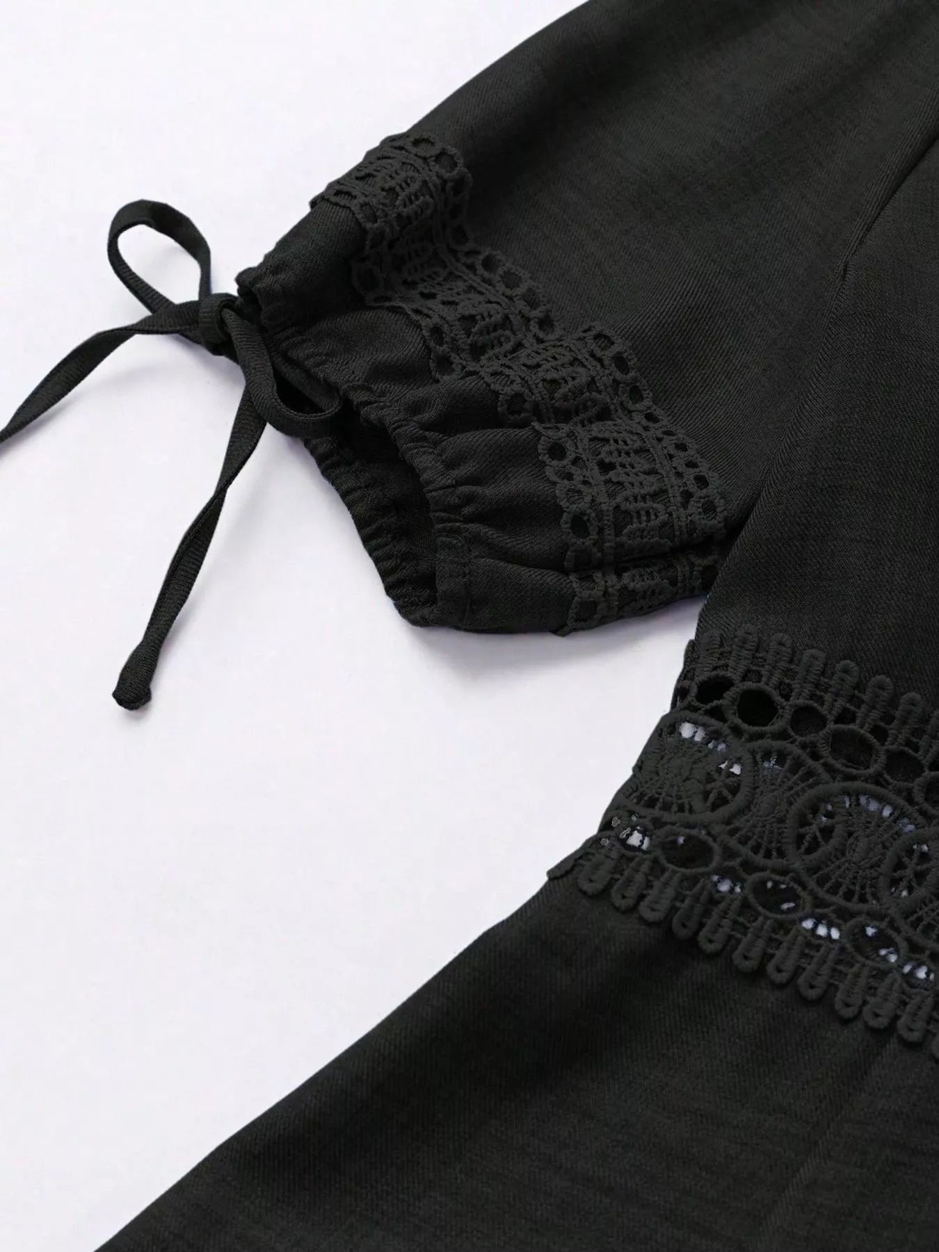 Shopimist lace detail v-neck mini dress featuring delicate lace accents and a stylish V-neck design for a chic, feminine look.