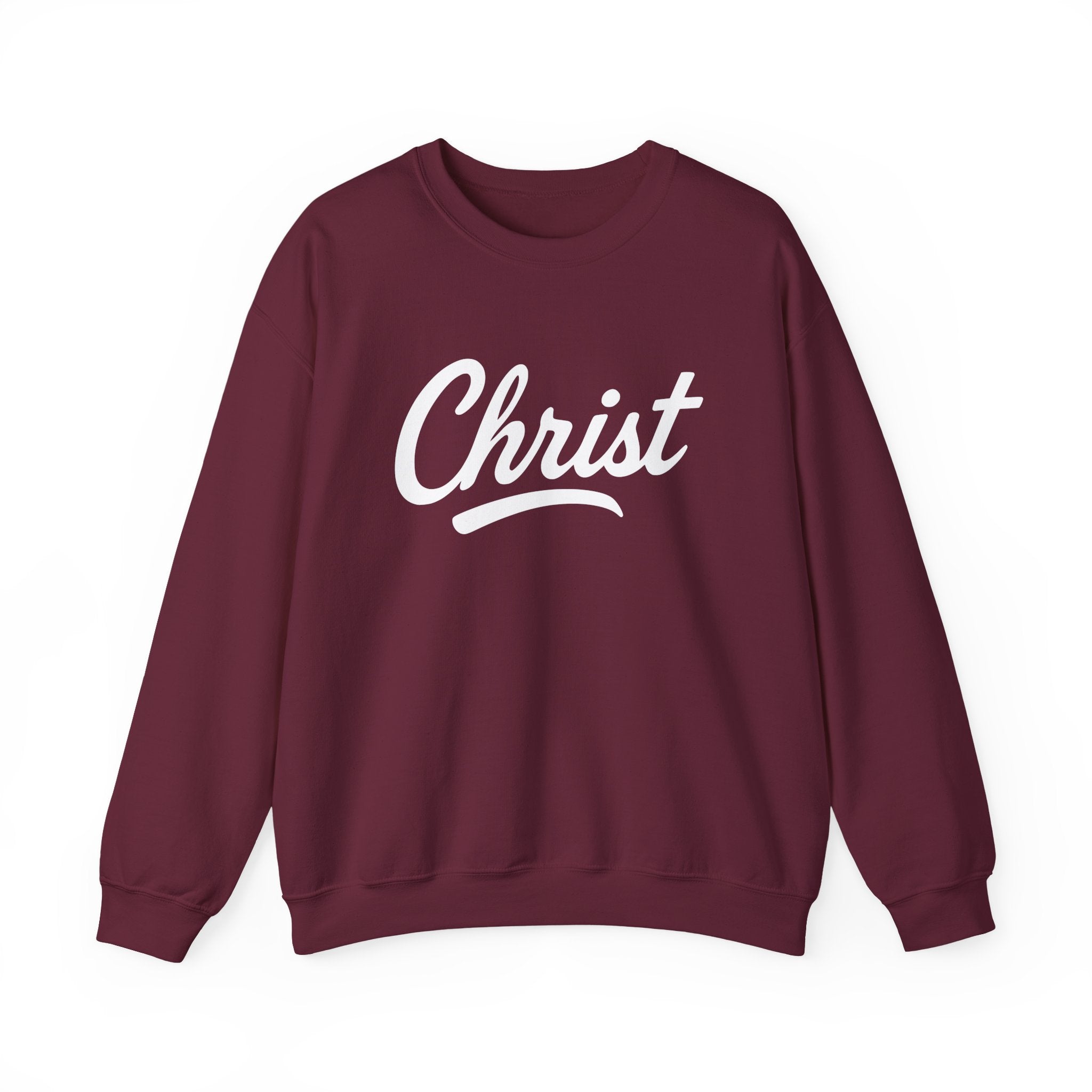 Unisex Christ sweatshirt with Colossians 3:17 printed design, casual crewneck style by Wear Your Worship.