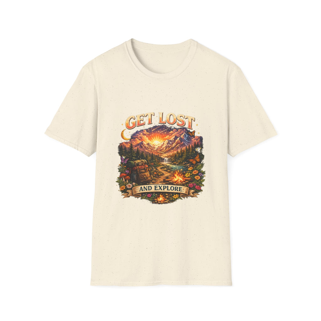Unisex Softstyle T-Shirt by Printify featuring a comfortable fit and smooth fabric in a casual style, displayed on a plain background.
